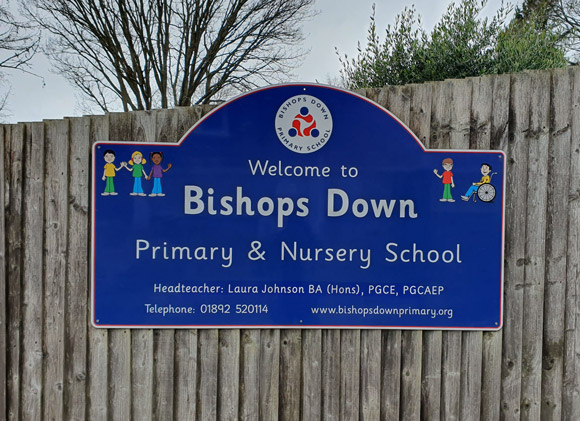 Bishops Down School Sign