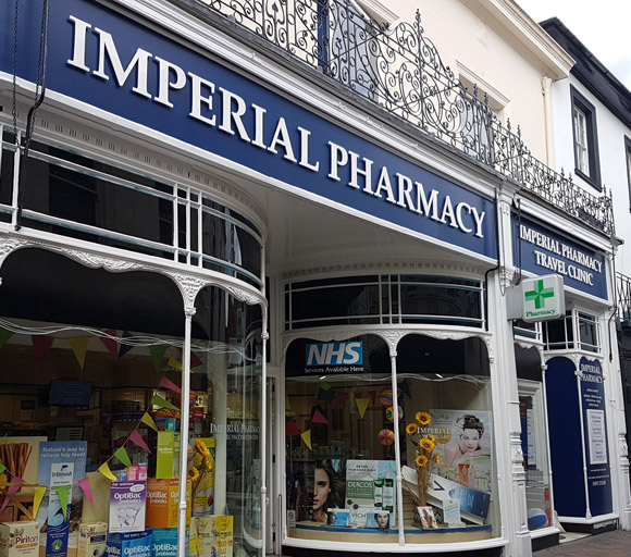 Imperial Pharmacy Stand Out Lettering and Vinyl