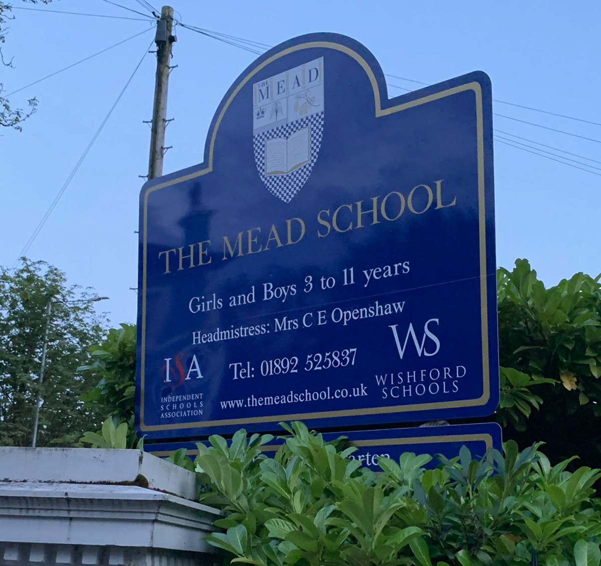 The Mead School Sign