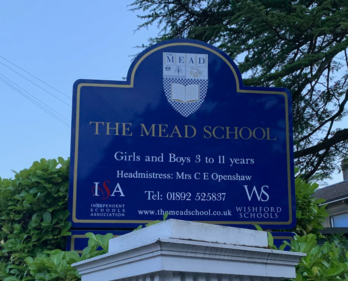 The Mead School Sign